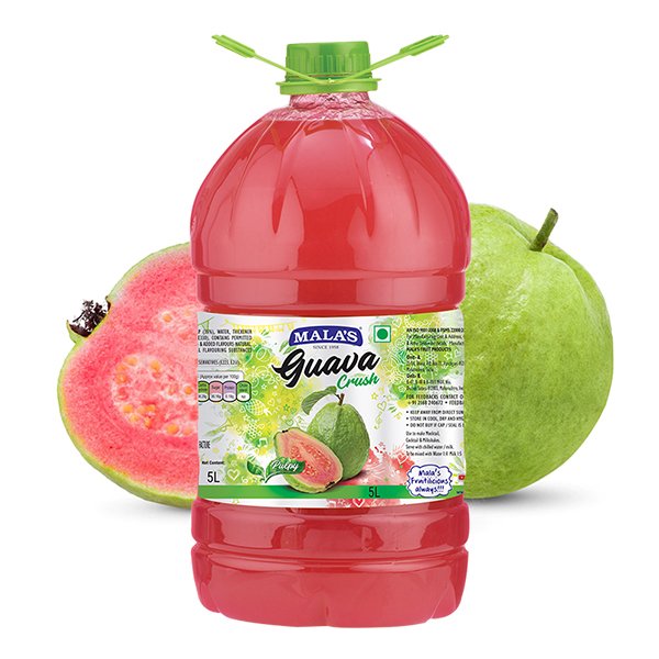 Mala's Pink Guava Crush 5 Ltr Catering Jar Wholesale Supplier Jalaram Food Products