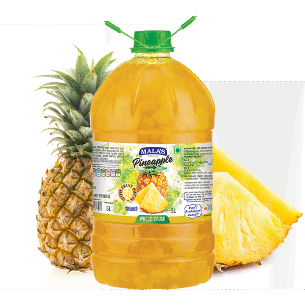 Mala's Pineapple Crush 5 Ltr Bakery Pack Wholesale Supplier Jalaram Food Products
