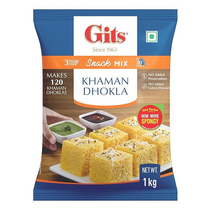 Gits Khaman Dhokla Mix 1kg Packet (Instant Nylon Khaman) Wholesale Distributor Jalaram Food Products
