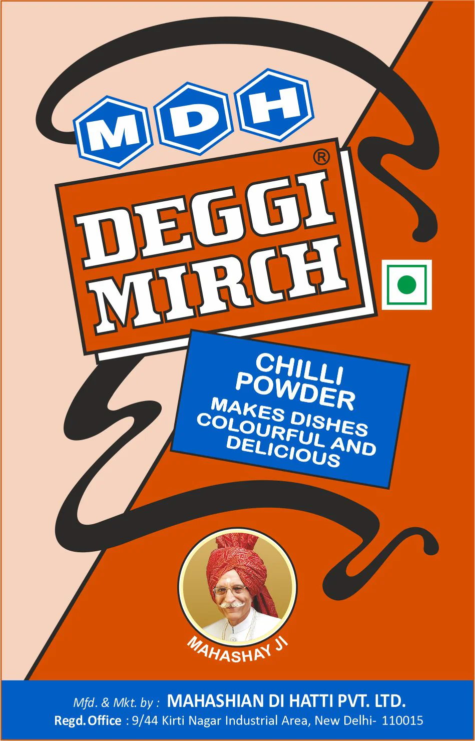 MDH Deggi Mirch Packet (Natural Red Color Chili) Wholesale Distributor Jalaram Food Products